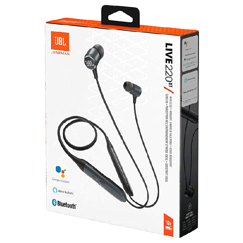 JBL Live220BT In Ear Bluetooth Earphones Black